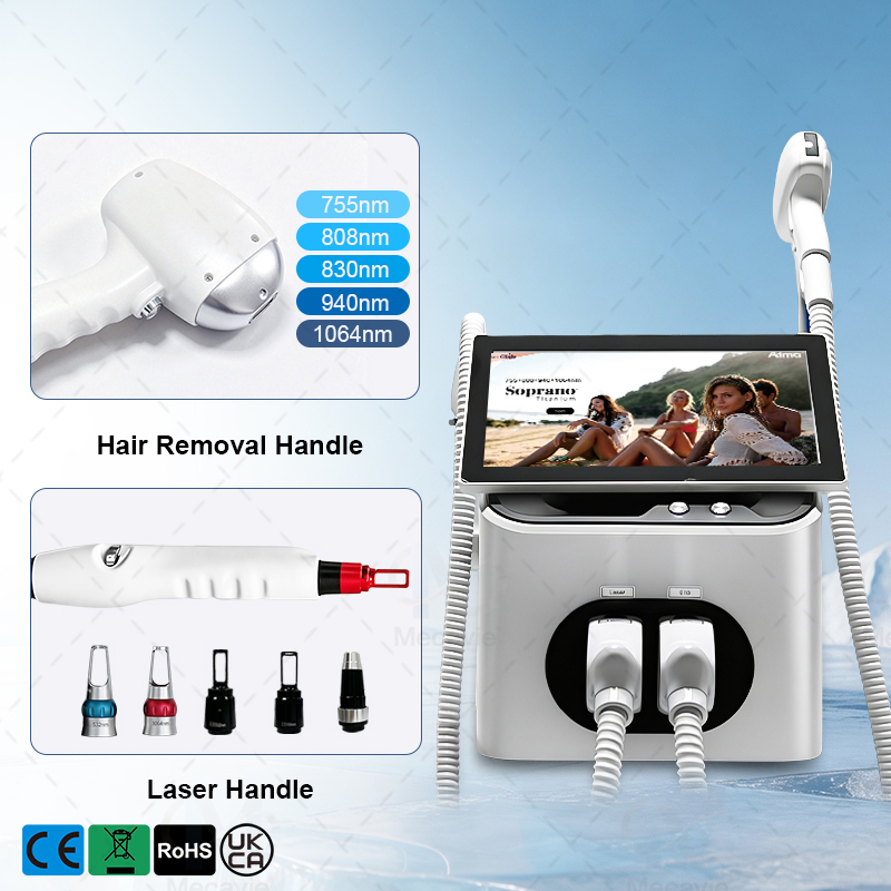 Desktop 2‑In‑1 Diode Laser ND  - Nd Yag Laser Tattoo Removal Machine 评论和价格