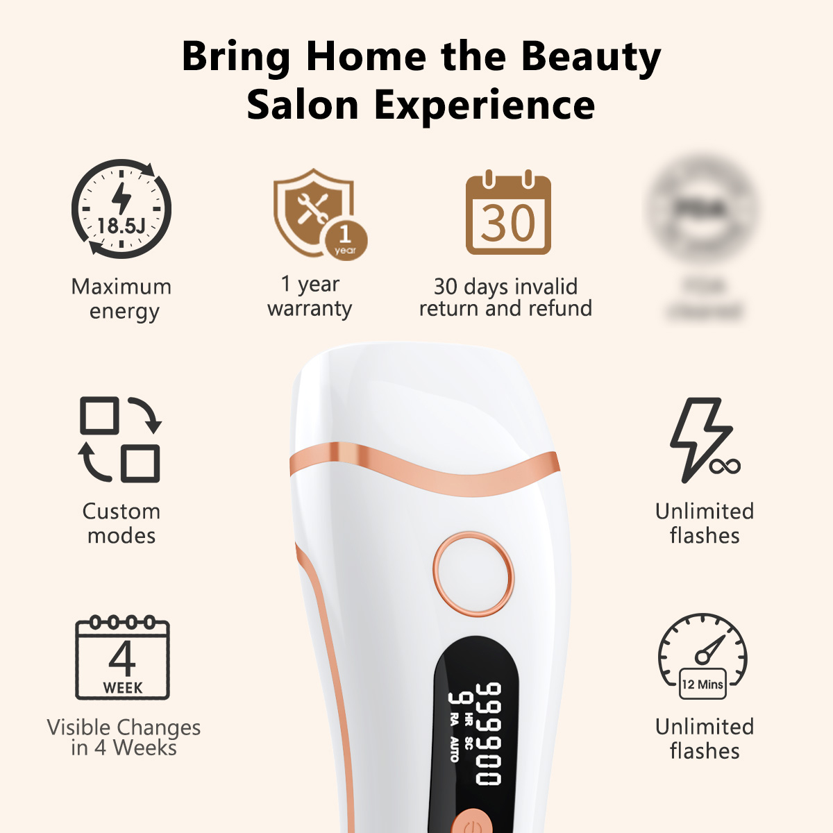 IPL Epilator 999000 Flashes La - Ipl Hair Removal Handset Permanent 评论和价格